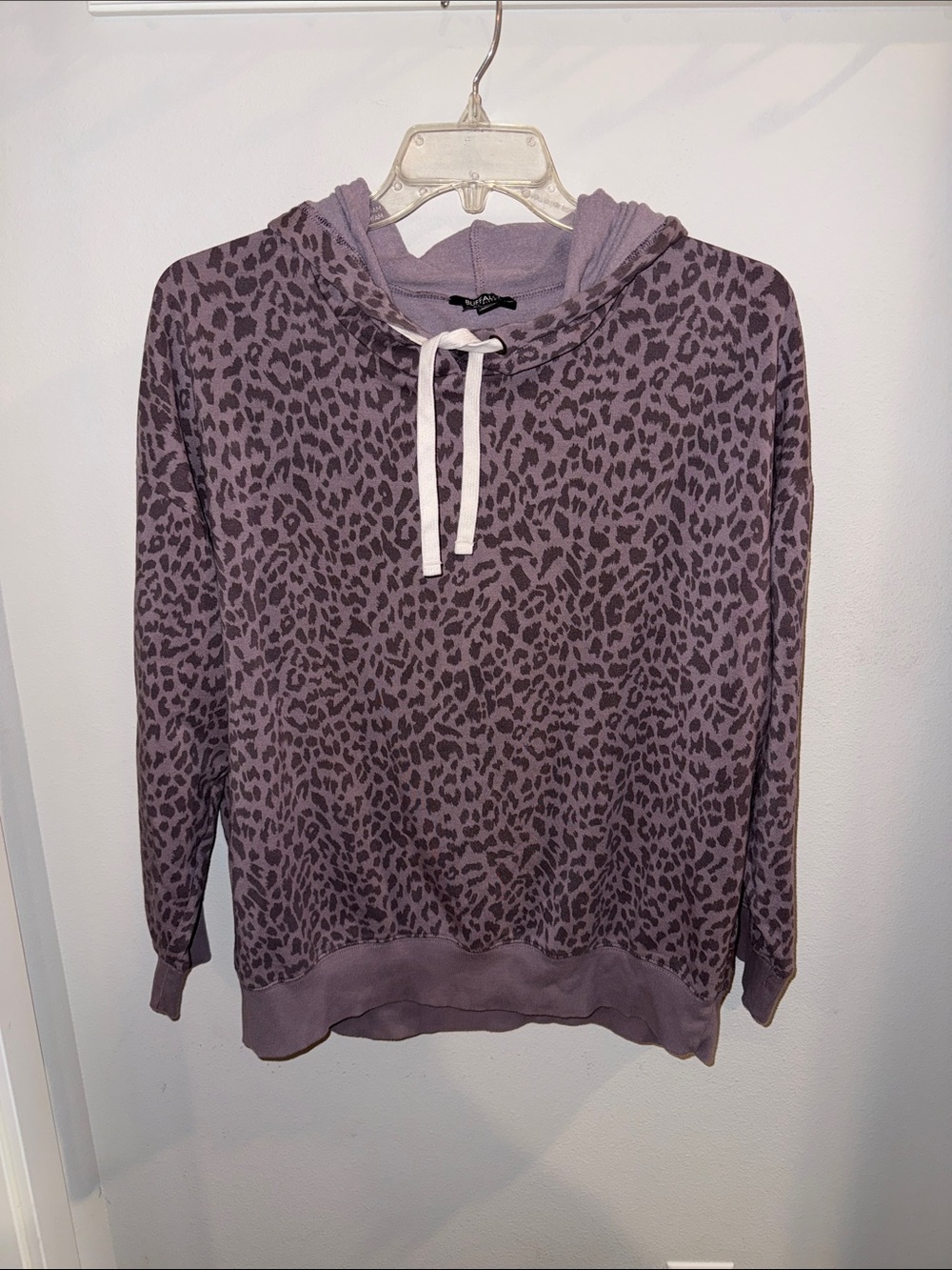 Buffalo Purple Leopard Print Hoodie Sweatshirt